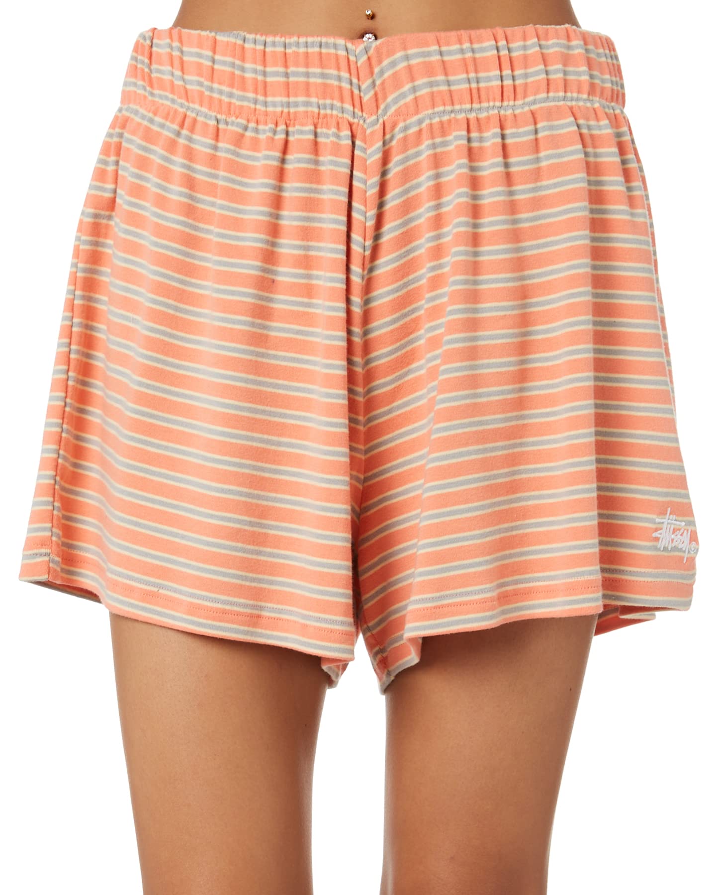 StüssyStussy Women's Venice Stripe Short Cotton Orange