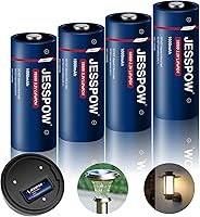 Vista 1 de JESSPOW LiFePO4 - 18500 baterías solares recargables de 3.2 V, batería de litio de 3.2 voltios y 1000 mAh para luces exteriores, linterna