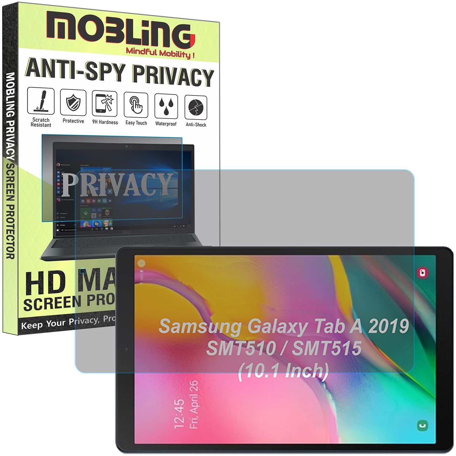 Privacy Matte Anti Spy Screen Guard Compatible With Samsung Tab A 10.1 inch 2019, Samsung Galaxy Tab A 10.1 (2019) (SMT510/SMT515) Tablet Screenguard Not a Tempered Glass Screen Protector-image-27