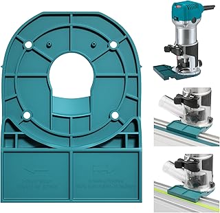Blue Track Saw Guide Rail Adapter for Makita/Festool Compatible with Router for Makita 18V RT0701C XTR01Z DRT50 RT0700C Edge Guide Adapter