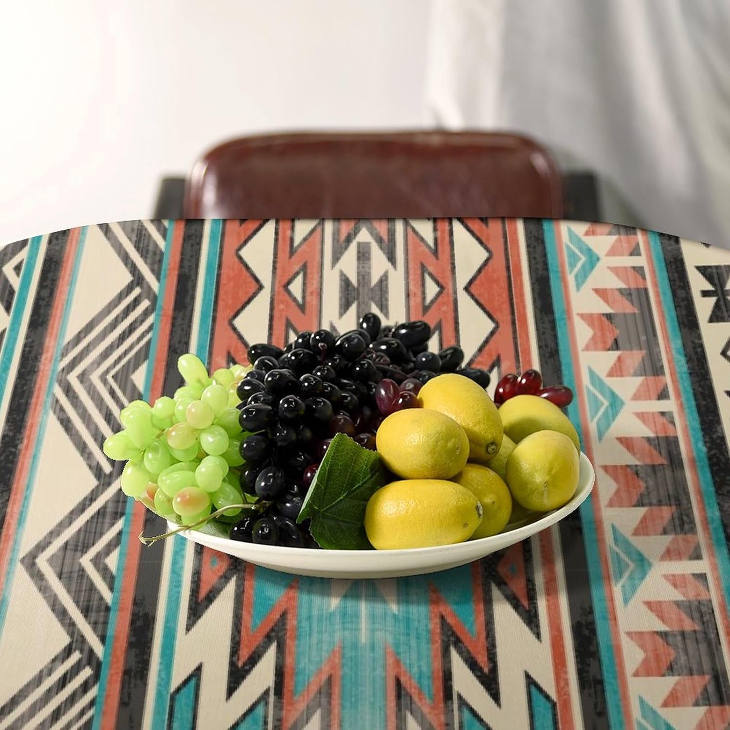 Aztec Waterproof Rectangle Tablecloth, Southwestern Native Tribal Ethnic Western Boho Geometric Table Cloths Polyester Table Covers for Kitchen Dining Party Wedding Decor 55"x110"