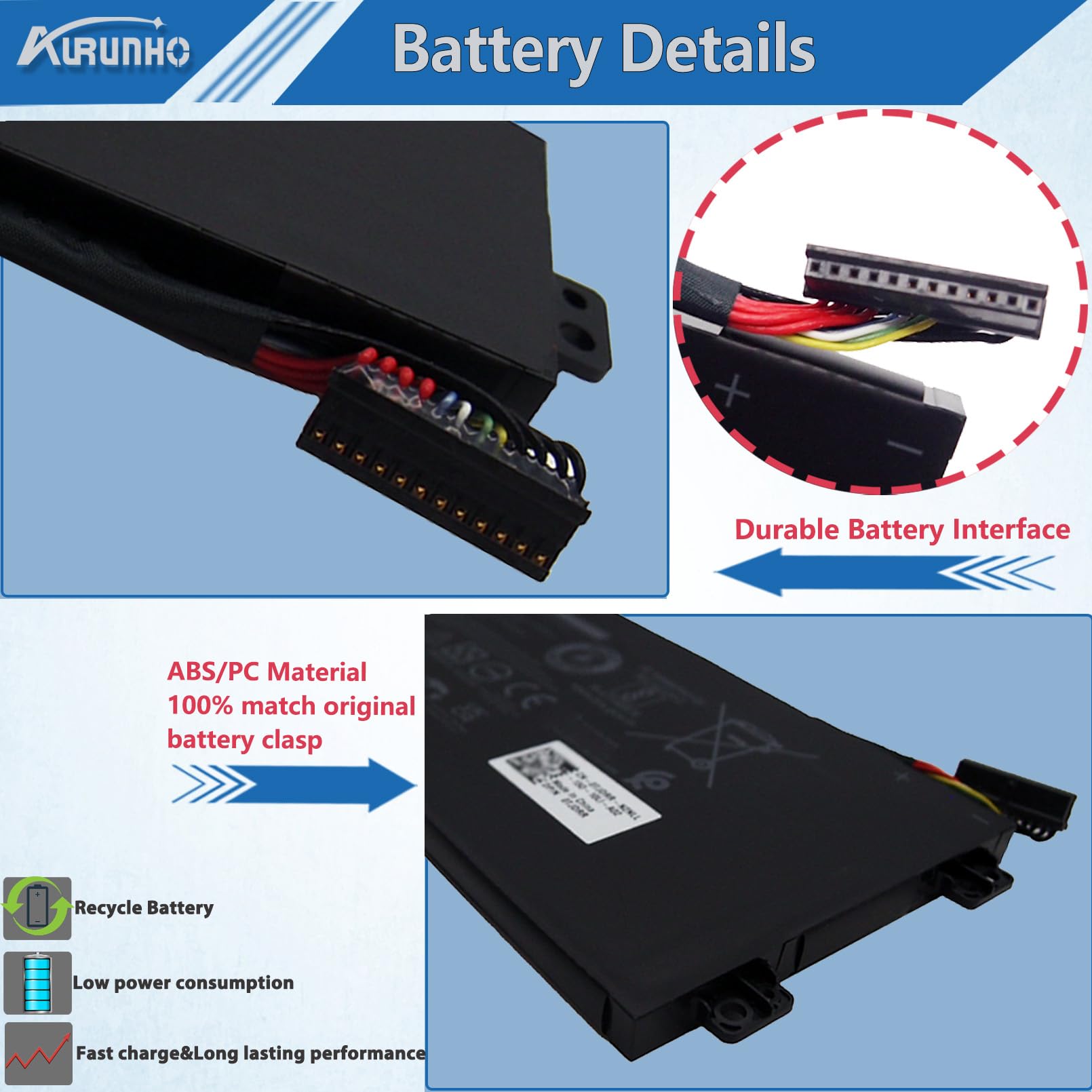 Amazon.com: AURUNHO V0GMT Laptop Battery Replacement for Dell G7