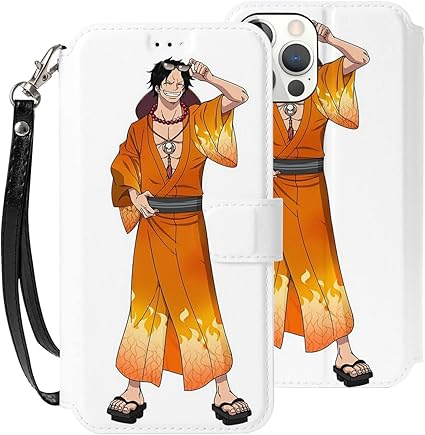 Amazon Co Jp One Piece ワンピース エース スマホケース 手帳型 Iphone12ケース Iphone12miniケース Iphone12proケース Iphone12promaxケース Puレザー 軽量 薄型 ストラップ付き カード収納 スタンド機能 Tpu素材 耐衝撃 Iphone 12用ケース カードケース カバー 財布型