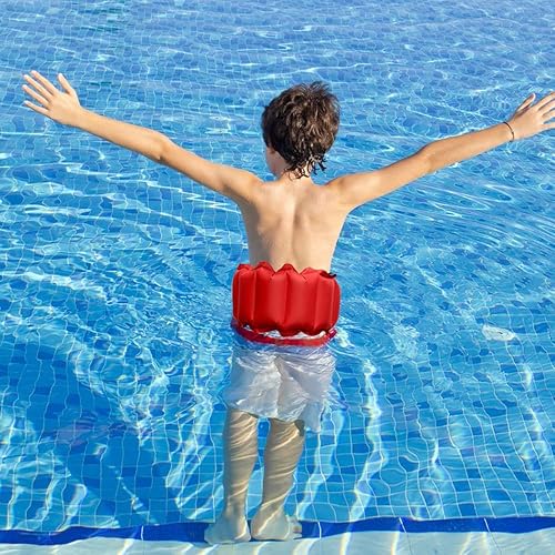 Miniatura 5 de Cinturón de natación inflable, flotador de espalda, flotador de seguridad, entrenador de natación ajustable, ayuda de flotación de cintura para