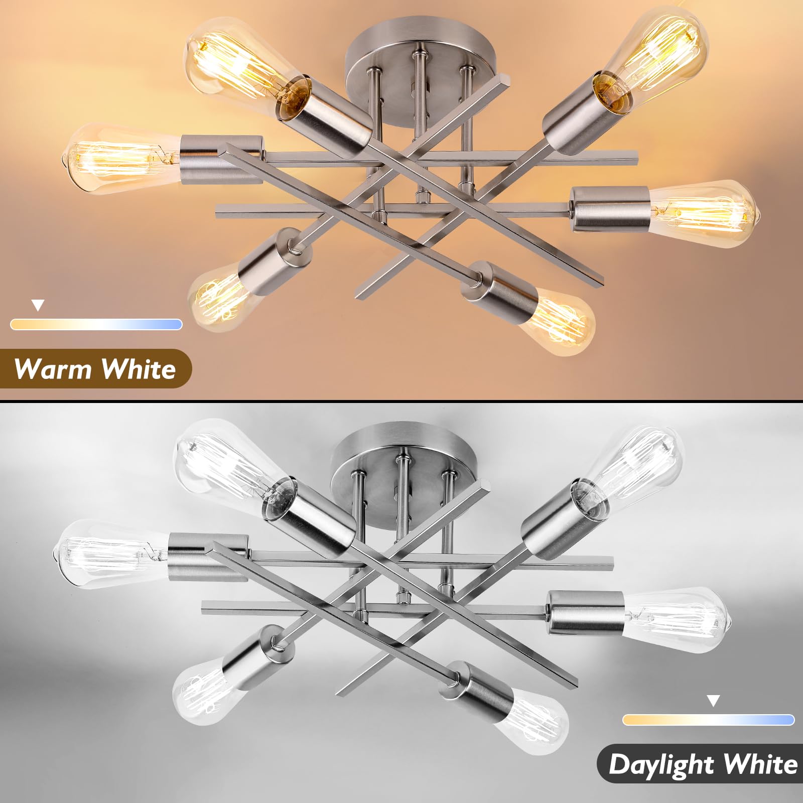 WORK LIGHT CEILING by 6BULB シルバー WORK LIGHT CEILING by 6BULB シルバー