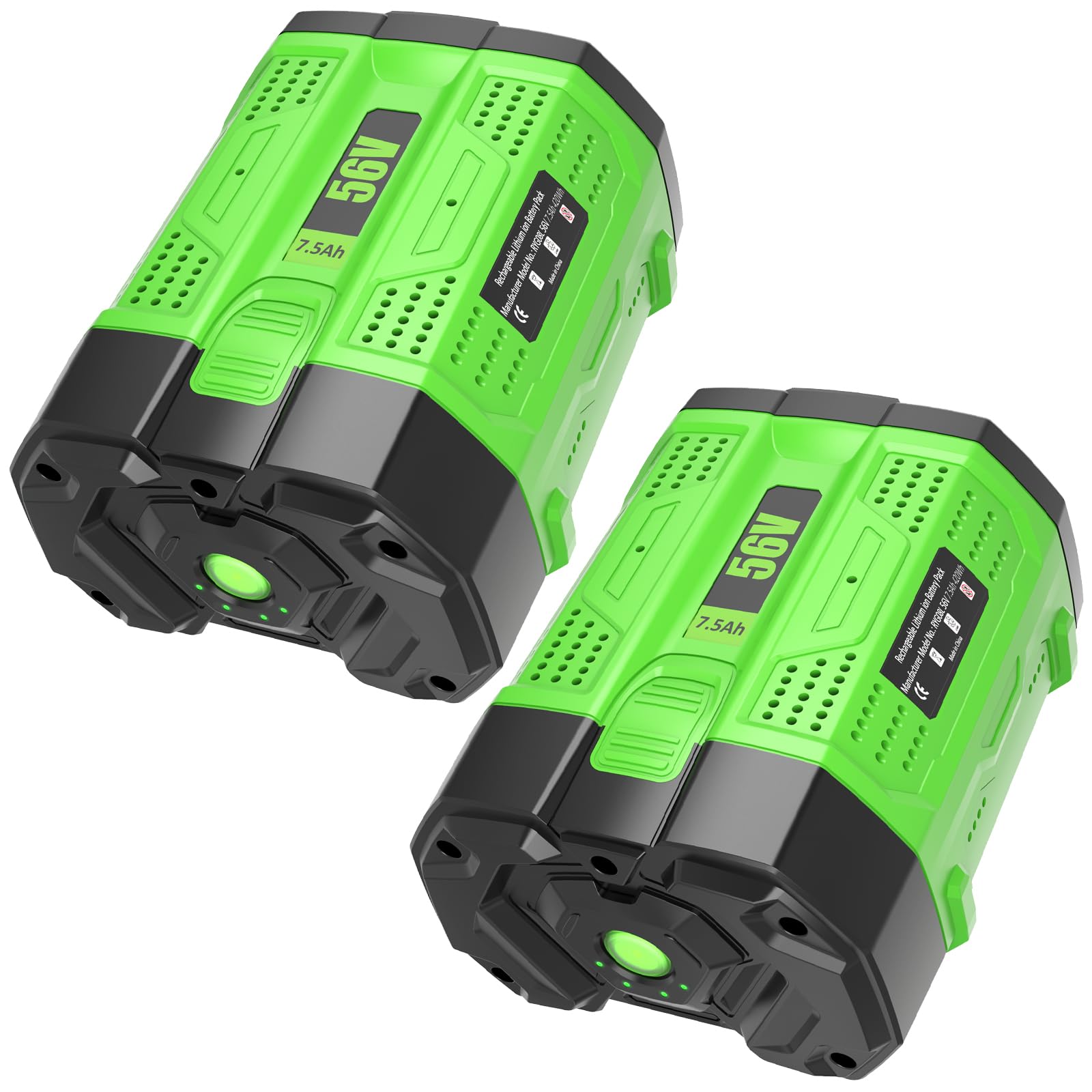 56Volt 7.5Ah Battery 2Packs Replacement for EGO 56V Battery BA2800T