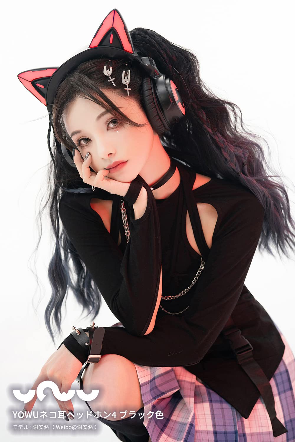 ❦*❦様 公式 最新型 YOWU 猫耳ヘッドホン 4GS ブラック ❦*❦様 公式 最新型 YOWU 猫耳ヘッドホン 4GS ブラック Amazon