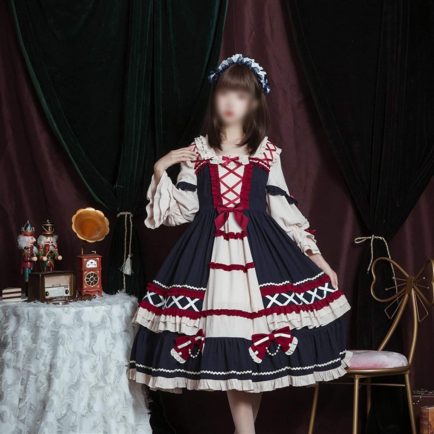 Księżniczka Śnieg Słodka Lolita Sukienka Kawaii Odzież Cosplay OP Sukienka Śliczne Dziewczyny Ubrania Wiktoriańskie Sukienki