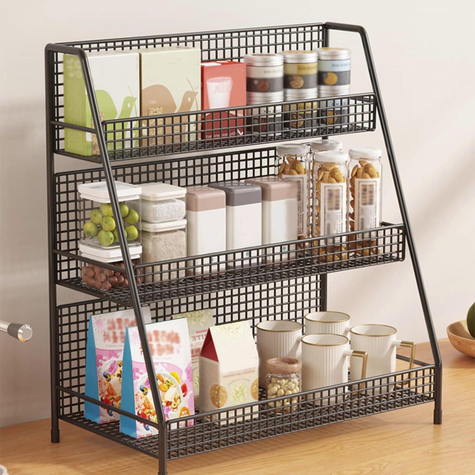 Organizador de Escritorio de Malla, Organizador Escritorio Versátil, Almacenamiento de Escritorio de Gran Capacidad, Ideal para Suministros de Oficina(White,18 * 45cm/7.1 * 17.7in)