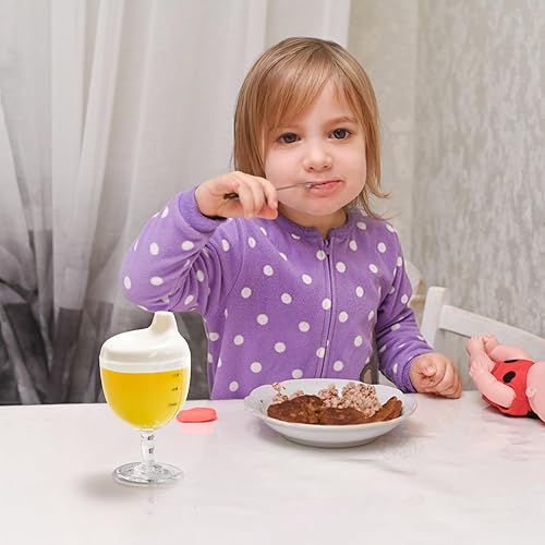 Miniatura 6 de Goaste Paquete de 4 vasos para sorber para niños pequeños, 7 onzas, copa de vino de plástico antiderrames, taza de bebida elegante para bebés,