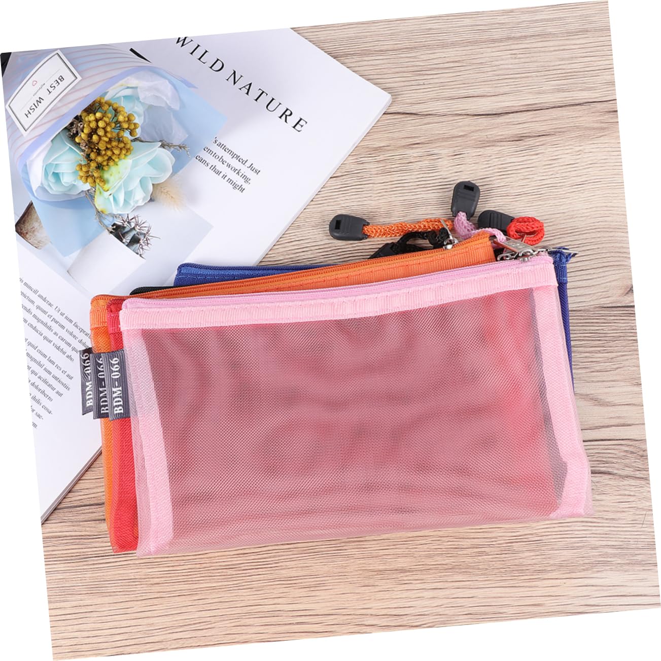 jojofuny 3 Set Borsa Con Cerniera Per Cancelleria E Accessori Per Viaggi Ufficio E Scuola 6 Pezzi * 3