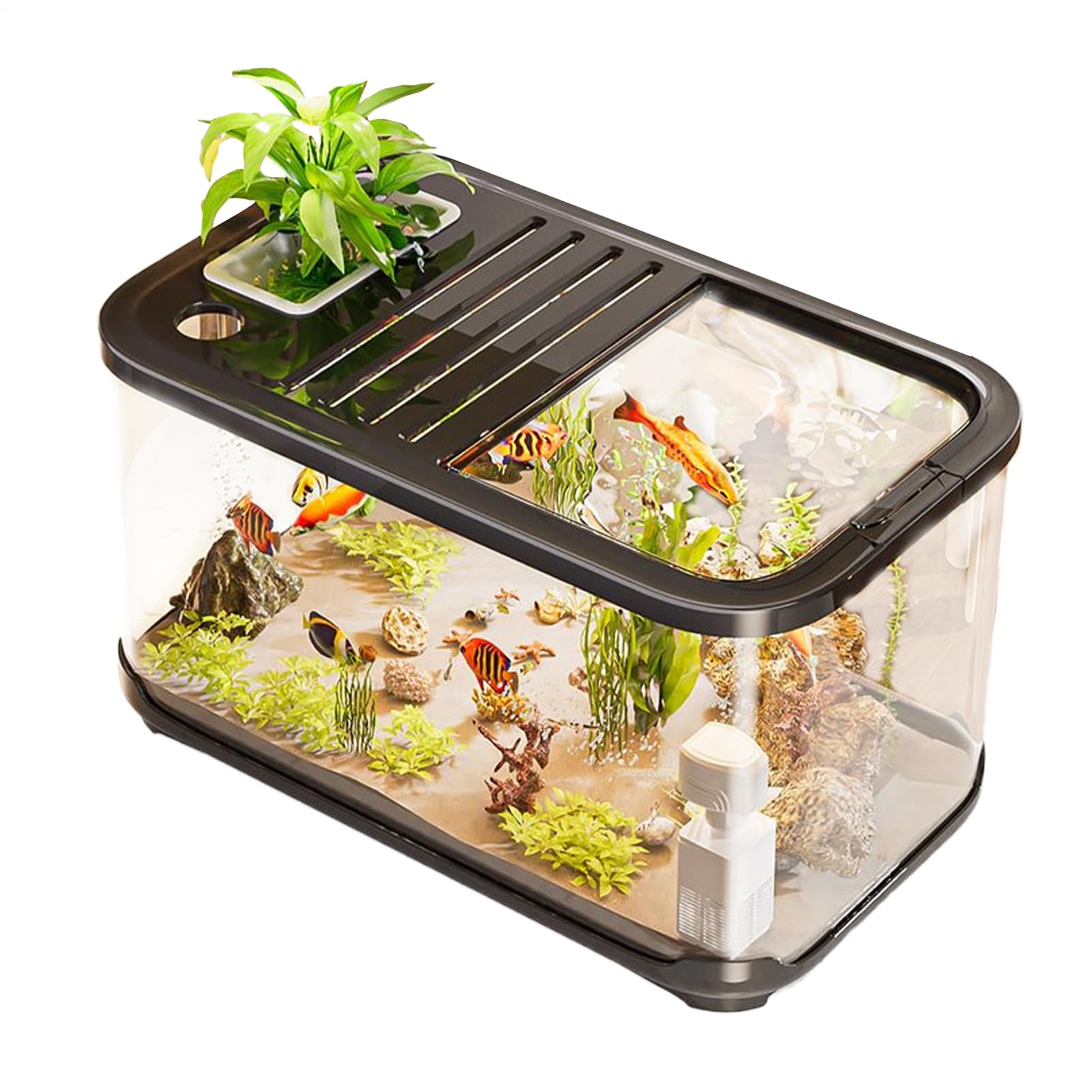 Betta Fisch Aquarium Set Betta-Habitat Treppen Belüftungslöcher belüftetes