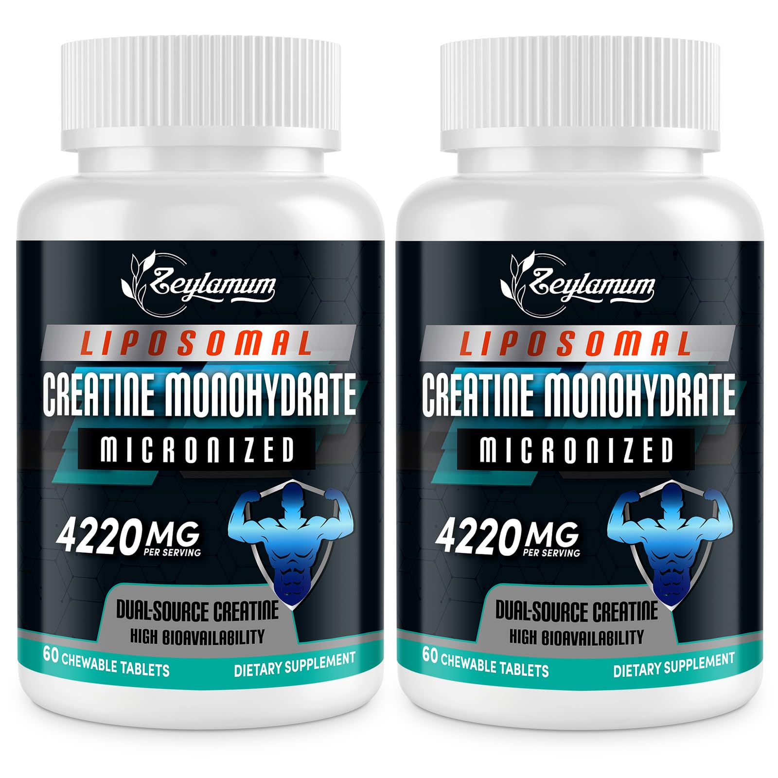Creatine Monohydrate Micronized 4220 MG, High Absorption, With Dual Source Creatine & Mineral, Creatine for Men & Women, Made in USA, Vegan Creatine, Creatine Supplement, Sugar Free, 120 Counts
