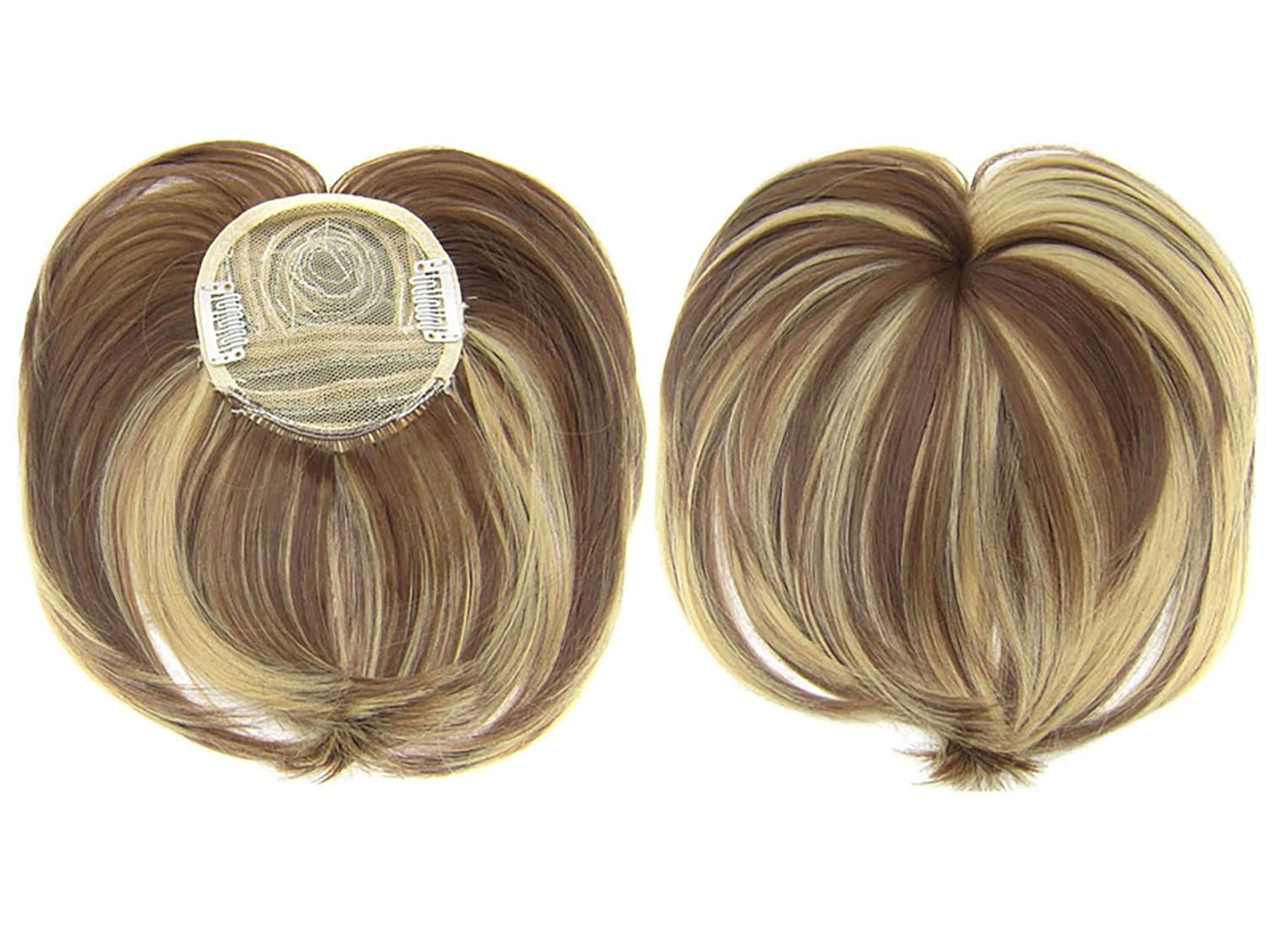 Faringoto Hair Clip in Bangs for Women Invisible Toupee Thinning Hair Extensions Wig Hairpiece Thick Top Hair Pieces