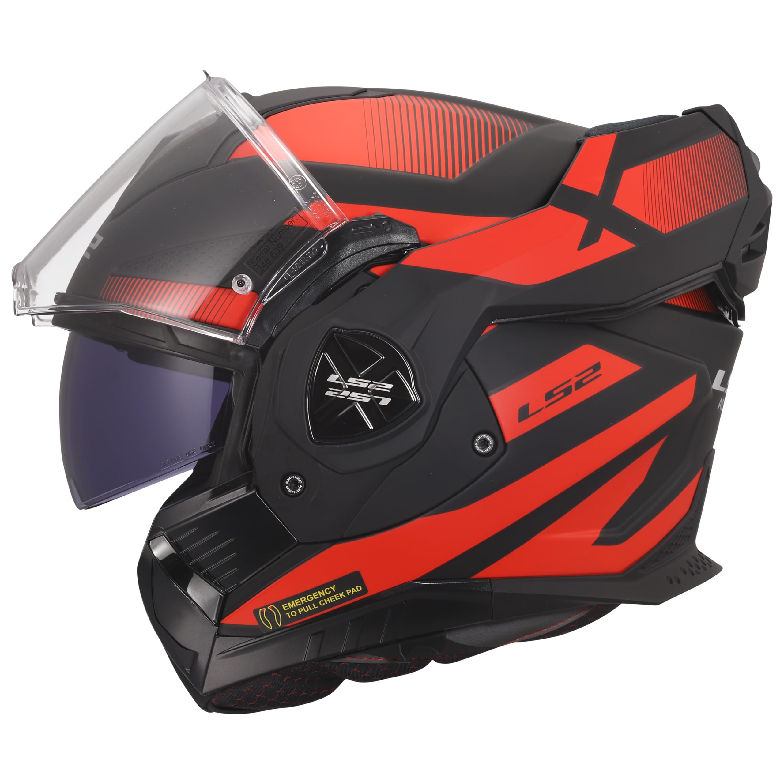 LS2, Casque Moto Modulable ADVANT X NOVA Black Red, M