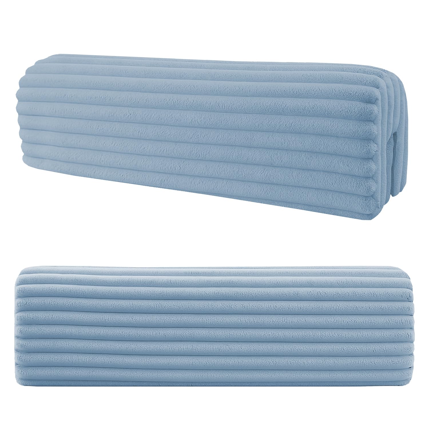 Bettkantenschutz für Kinderbetten Kissen für bettumrandung Rausfallschutz Abdeckung Kantenschutz für Babybett (BLAU Cord, 120cm)