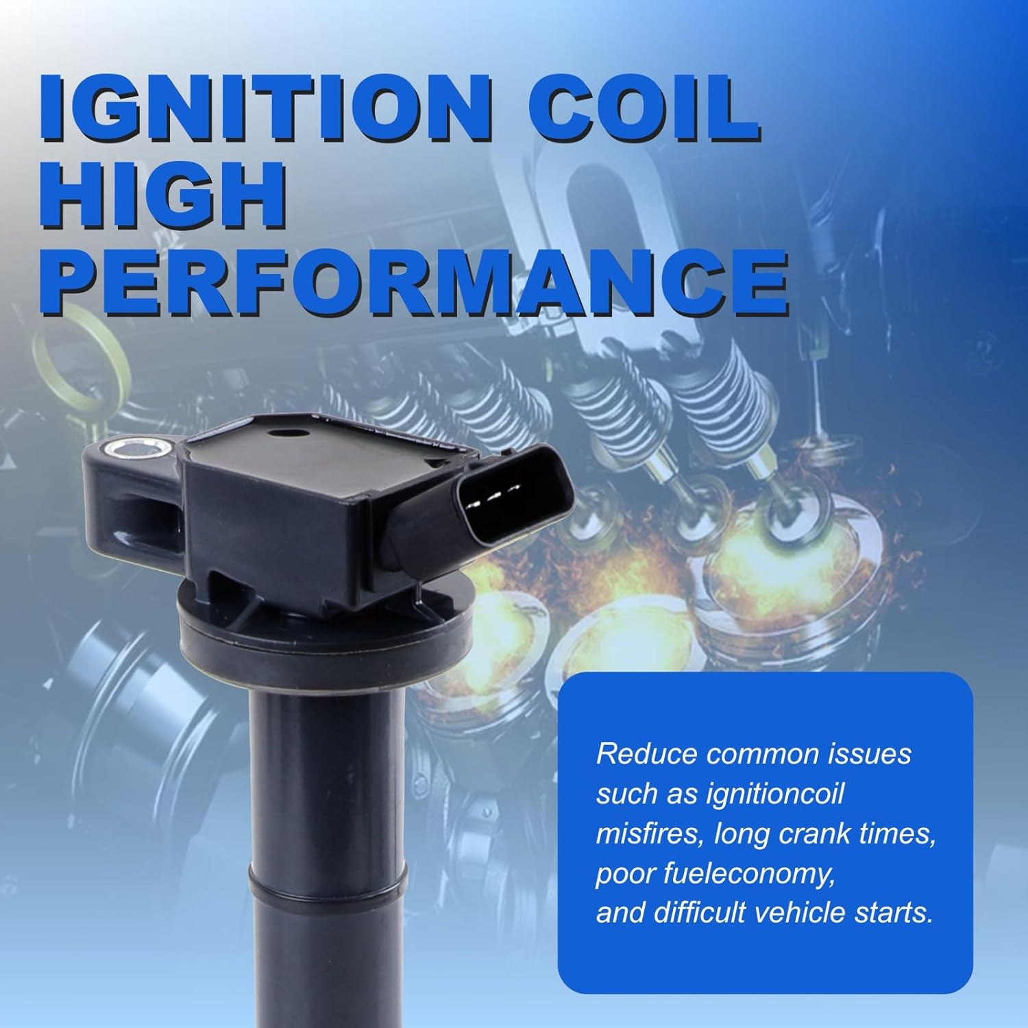 UF333 High-Performance Ignition Coils & Iridium Spark Plugs Set of 4 Compatible with 2001-2015 Toyota Camry/Corolla/RAV4/Highlander/Matrix/Solara, Scion tC/xB, Pontiac Vibe & Lexus HS250h 2.0L 2.4L L4