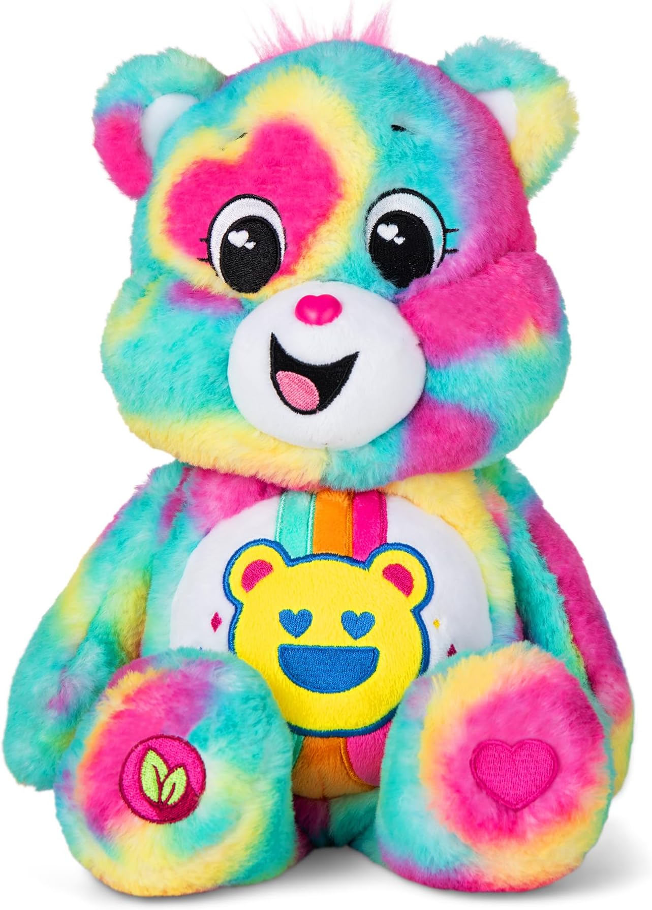 Care Bears , Good Vibes Bear 35cm Medium Plush , Eco Friendly, Collectable Cu...