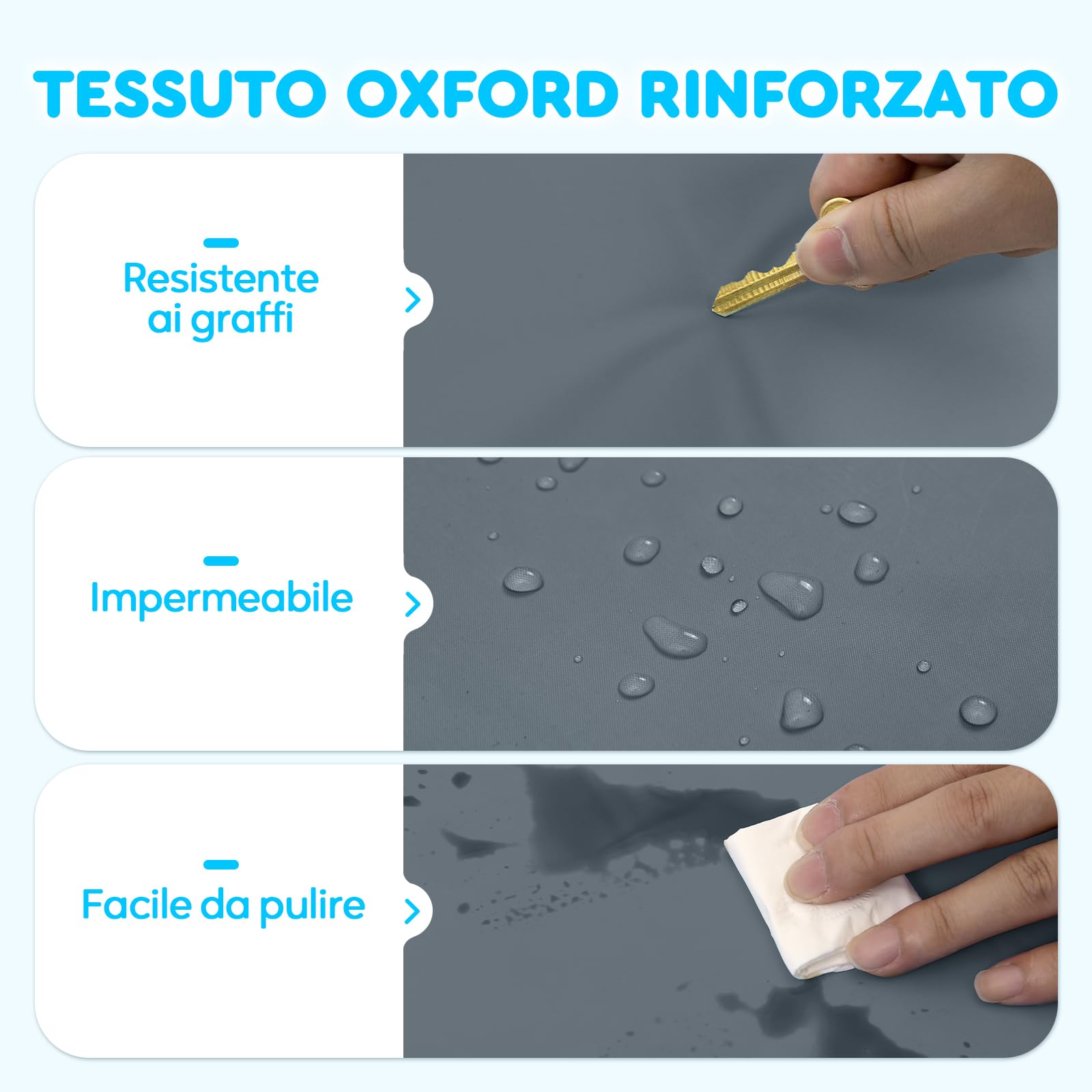 Mora Pets Tappetino Refrigerante per Cani e Gatti Tappeto Rinfrescante in Gel Non Tossico Materassino Raffreddamento per Animali in Estate Grigio S 50 x 40 cm
