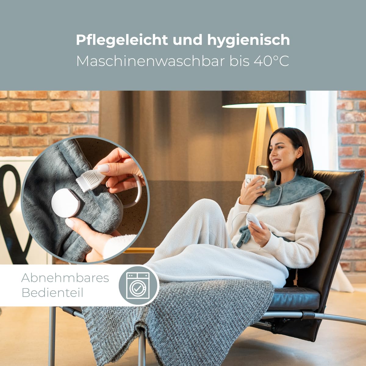 ProfiCare® PC-RNH 3107 poduszka grzewcza na kark, ramiona, plecy, szybkie nagrzewanie, długotrwałe rozprowadzanie ciepła, wyłącznik bezpieczeństwa, 3 poziomy temperatury, PC-RNH 3107