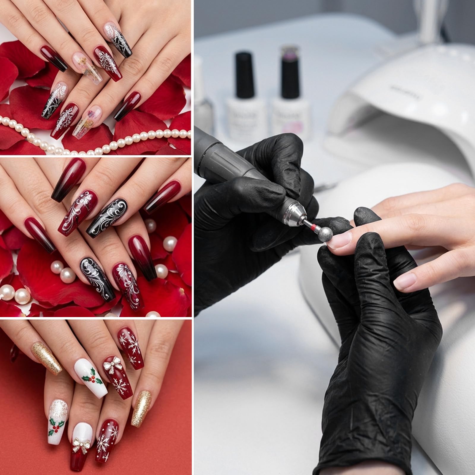 Sibba Set di 20 punte da trapano per cuticole, 2 tipi di punte di sicurezza a sfera e fiamma diamantata per unghie, strumenti per manicure e pedicure da 0,9 cm, per rimozione della pelle morta e