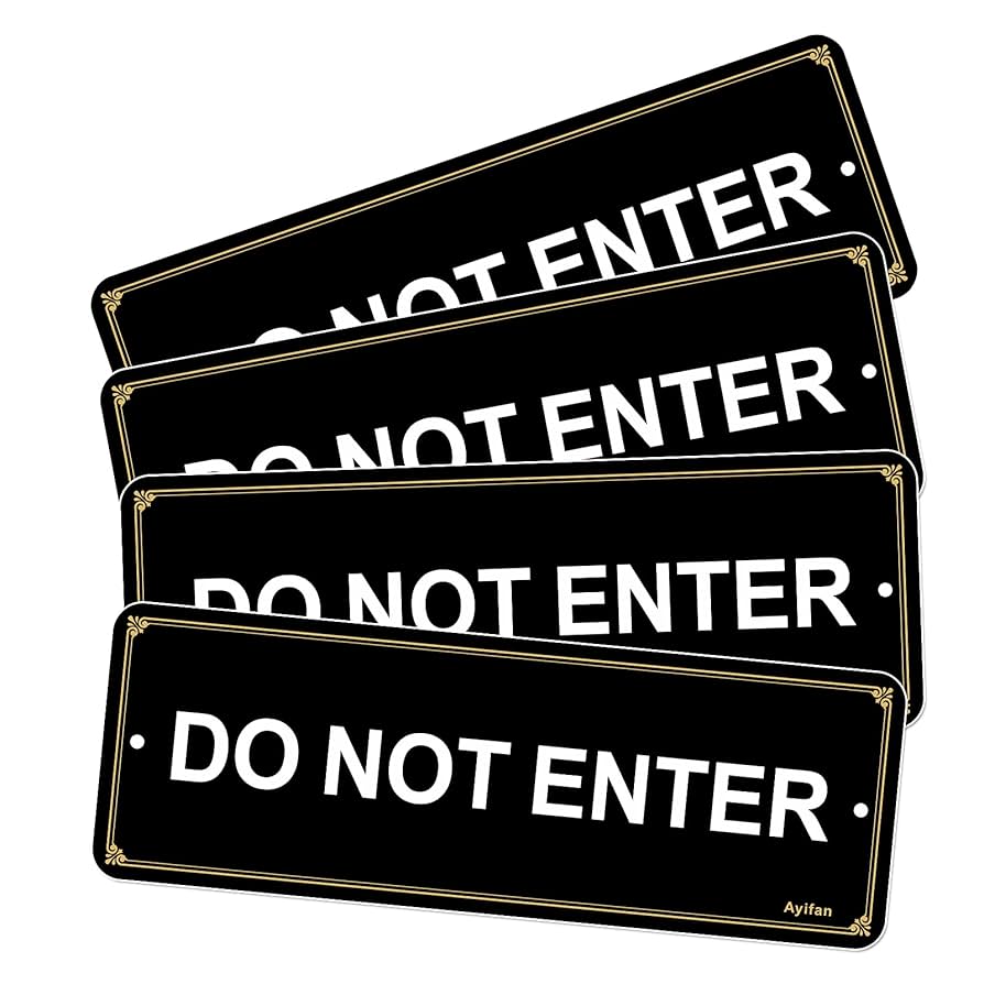 Amazon.com: 4 Pack Do Not Enter Signs Outdoor Reflective