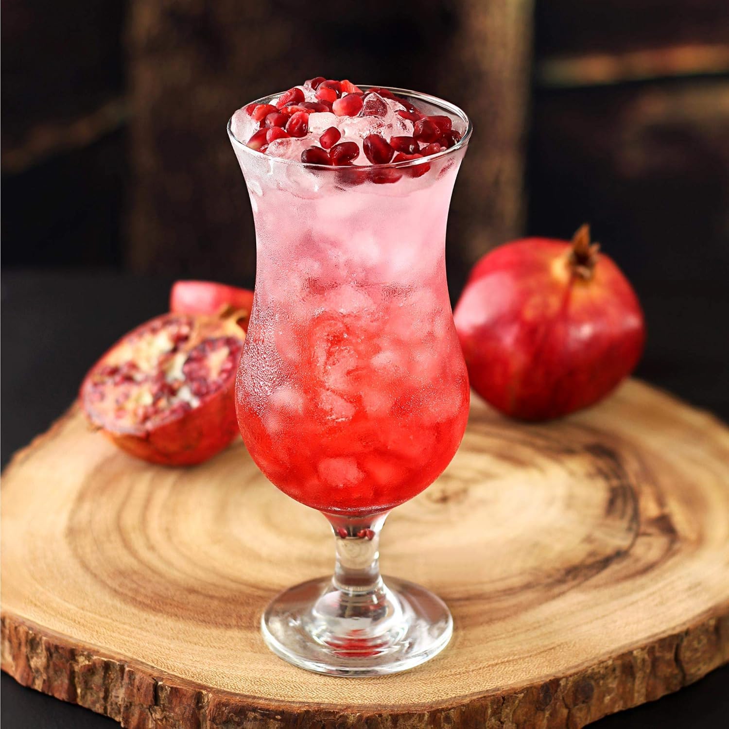 HUNGYAN Hurricane Glass Water Juice Cocktails Alcohoic Drinks Pina Coladas, Daiquiris, Smoothies Brandy Liquor Mixed Drinks Wine Mojito Glass (Pack of 2) 1