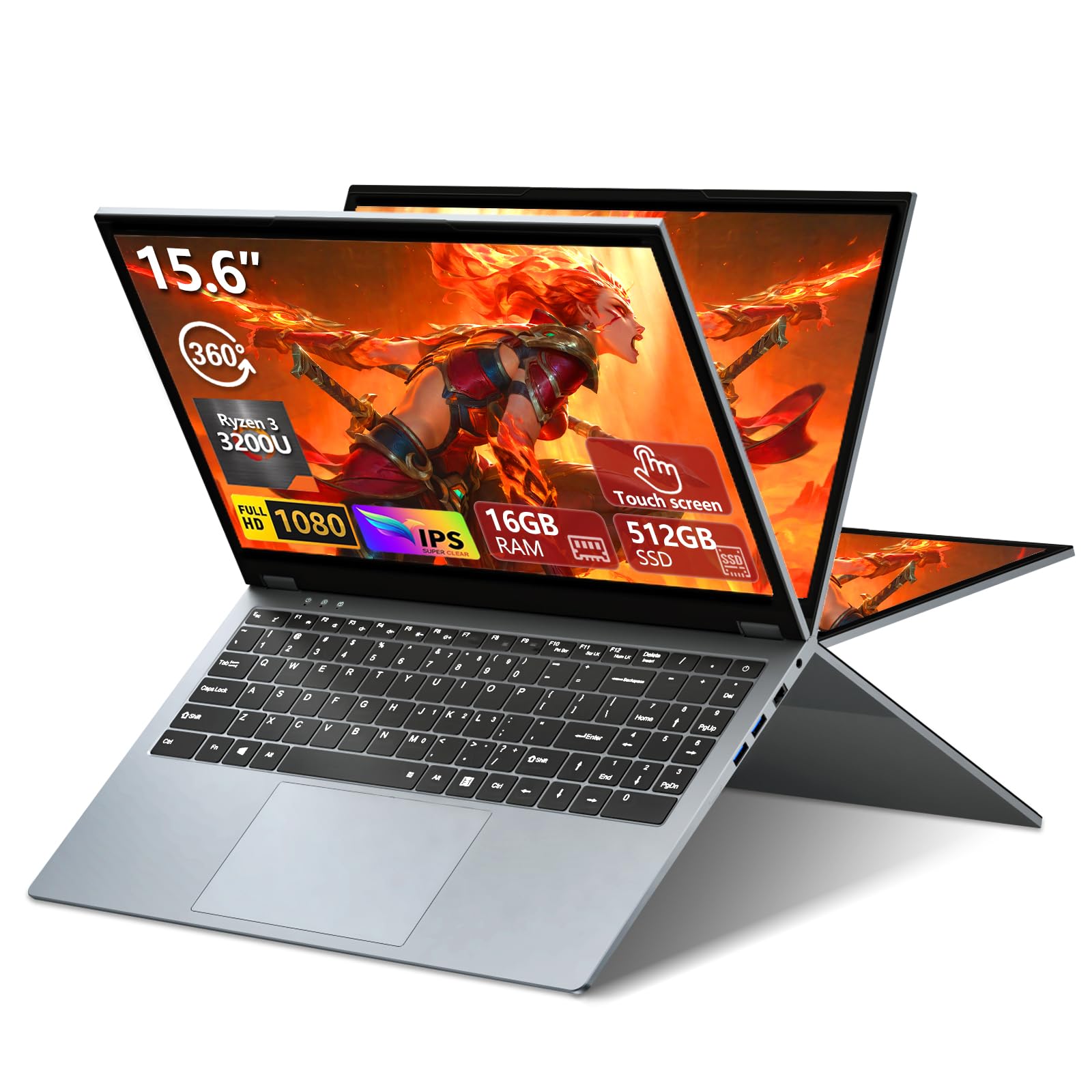 紫*月様 タッチディスプレー ノートPC R3-3200U 16GB メモリ 5 Amazon.co.jp: 2イン1ノートパソコン、AMD Ryzen R3 3200U搭載ノート