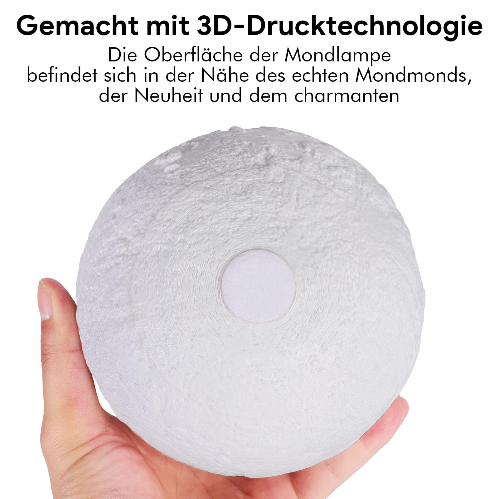 ele ELEOPTION Lampade al chiaro di luna Lampada lunare galleggiante con luci a LED che cambiano gradualmente tra 3 colori, luce decorativa per gli amanti dei bambini