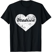 I Love Madison Shirt, Funny Cute Wisconsin Gift Souvenir T-Shirt