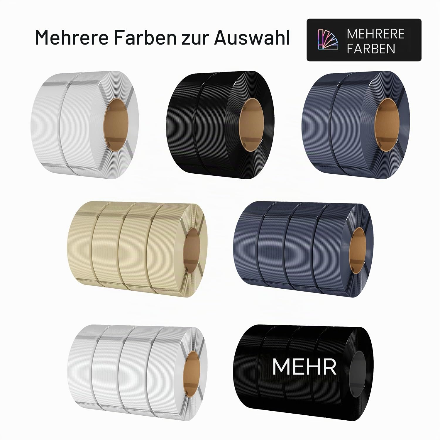 eSUN PLA+ Refill Filament 1.75mm, Schwarz, 4KG | Refill PLA Plus Spoolless 3D Druck Filament, Maßgenauigkeit +/- 0.03mm, 1 kg pro Spule, 4 Spulen für 3D Drucker