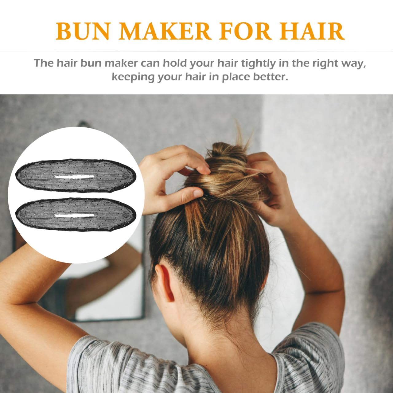 FOMIYES 2 herramientas para hacer moños de pelo, elegantes rizadores perezosos para mujeres, para peinados recogidos, accesorios para el cabello para fiestas de yoga, uso diario, elección única de