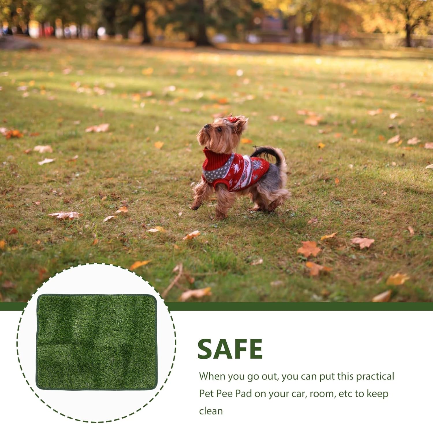 balacoo Washable Artificial Pads Absorbing Training Pets Accessory Dog Wear-Resistant for Delicate Fake Pet Reusable Grass Decorative Mat Replaceable