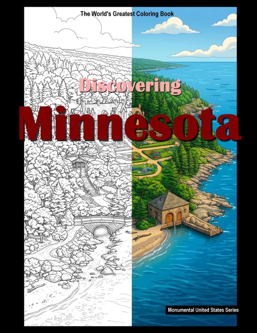 Discovering Minnesota: Adults coloring book (USA monumental)