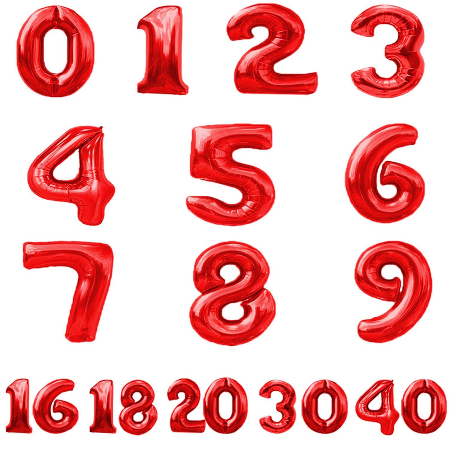 Palloncino Numero 6 Gigante 100cm Rosso Per Compleanno - Decorazione Festa Gonfiabile Per Bambini - Foto 11