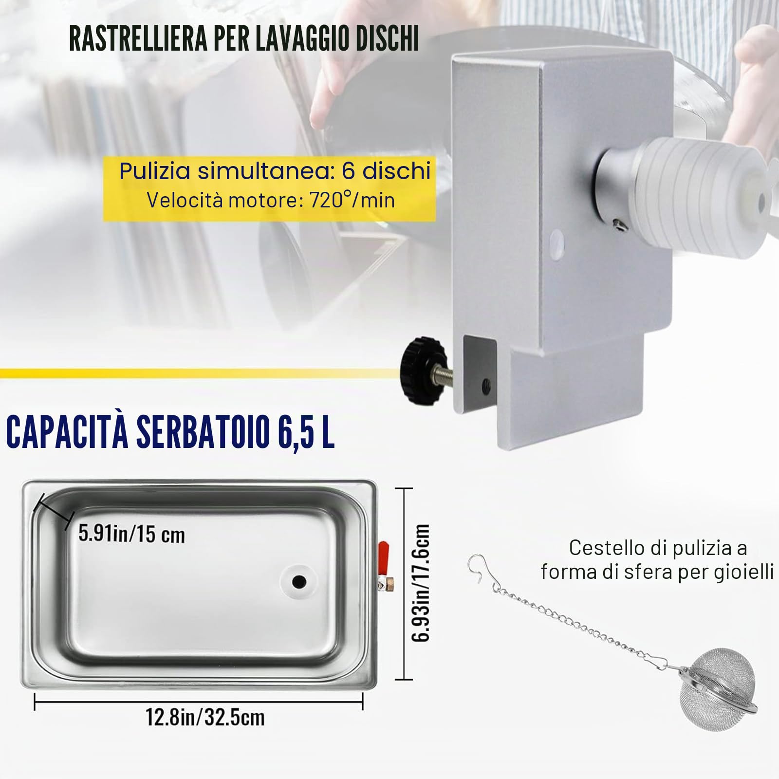 Macchina per la Pulizia dei Dischi in Vinile da | Kit per la Pulizia degli LP