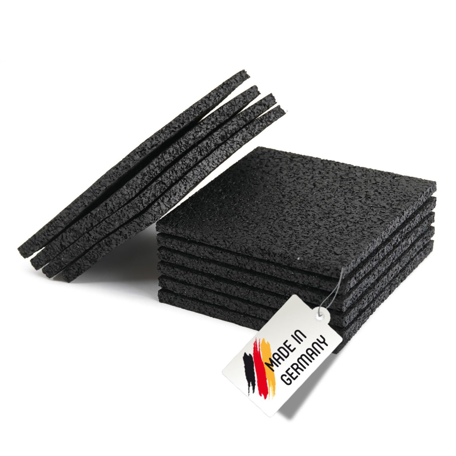 25 Stück Terrassenpads Gummiunterlage Bautenschutzmatte | 3 mm 100 x 100 mm | Größe auswählen