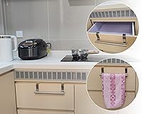 Vista 4 de DS. DISTINCTIVE STYLE Toallero de cocina para puerta de gabinete, barra de toalla de 2 piezas de acero inoxidable para toallas de cocina