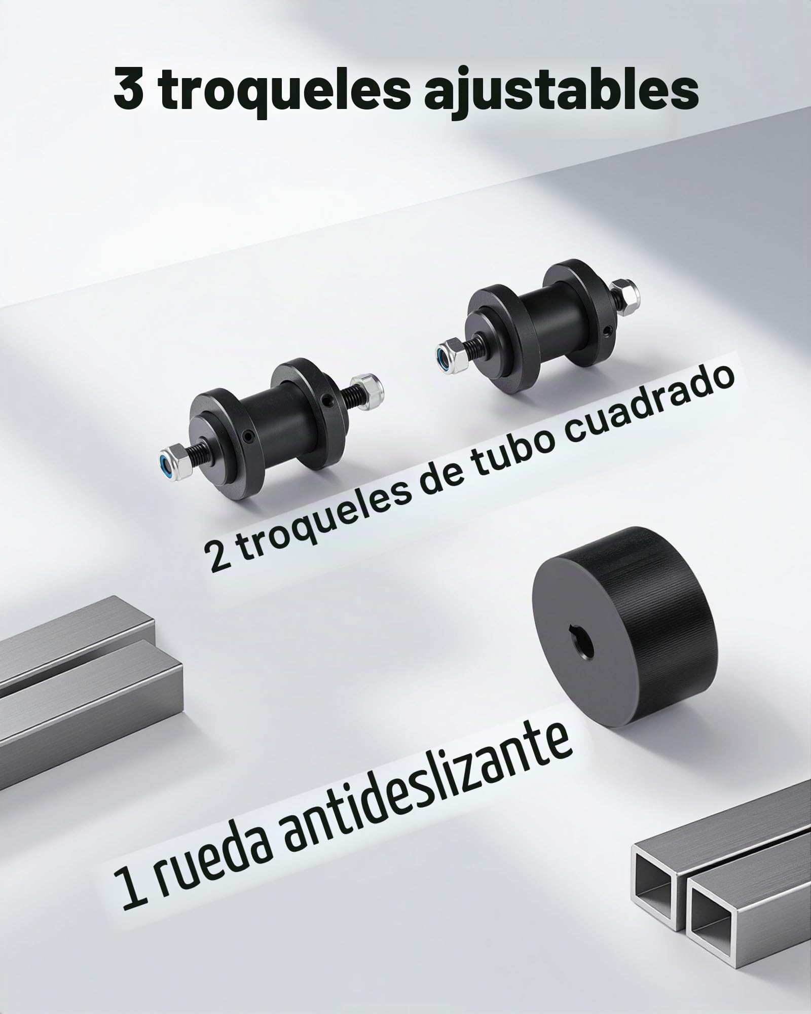 VEVOR Dobladora de Tubos Universal, Dobladora de Tubos, Dobladora de Tubos Acero, Dobladora Manual de Acero al Carbono, Dobladora de Tubos Manual Ajustable, Aplica a Acero Dulce, Cobre y Aluminio