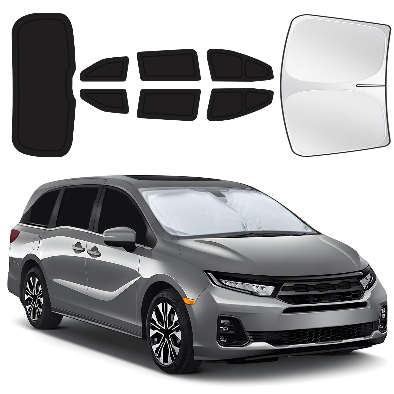 Car Window Shades for Honda Odyssey 2018-2024, 8Pcs Full Window Covers
