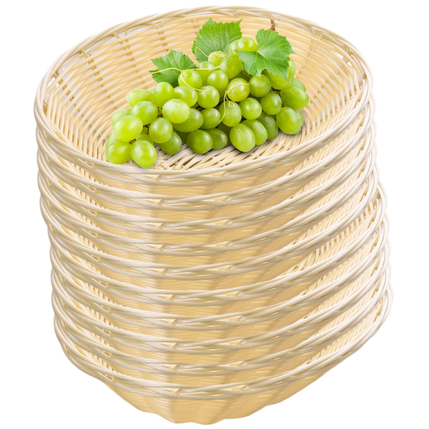 10 pezzi cestini per pane ovali per tavolo cesti regalo in plastica 7,9x2,4'' cestini per alimenti vuoti cestino per frutta per cucina ristorante