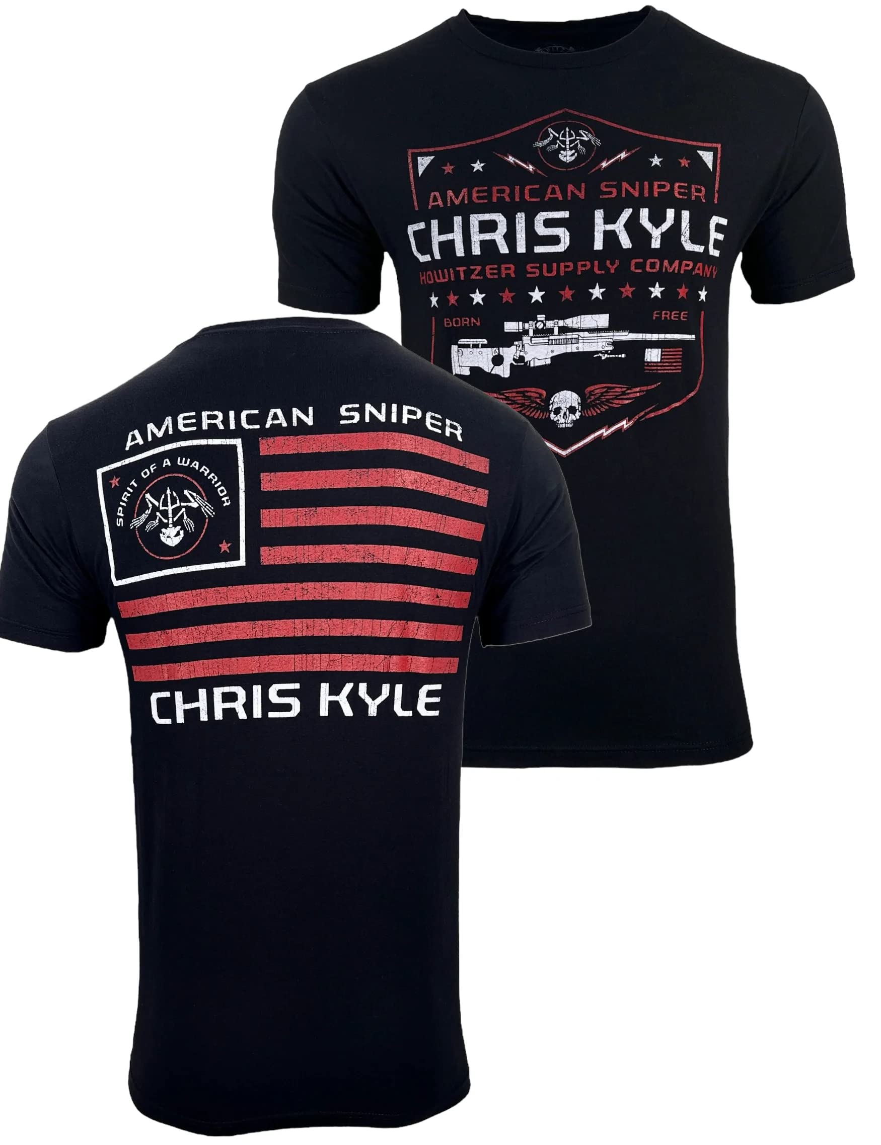 Howitzer Style Men's T-Shirt Chris Kyle Circle Shiled Military Grunt MFG