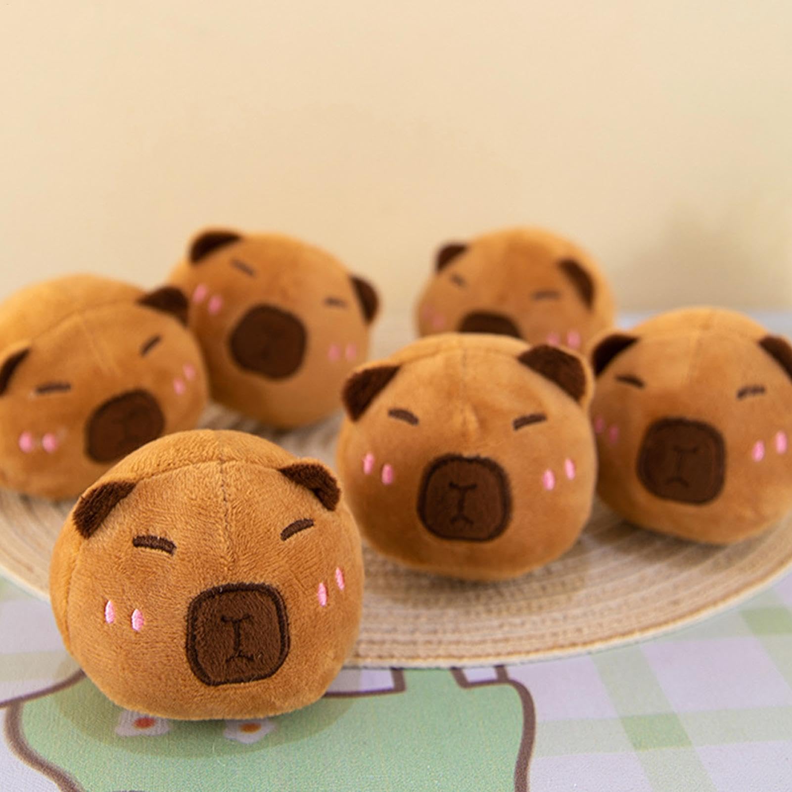 Adorable Peluche De Capibara Suave Cojín Desmontable De Peluche Con 6 | Almohada De Siesta Con Forma De Animal Para Dormitorio Infantil, Sofá Y Sala De Juegos, Almohada De