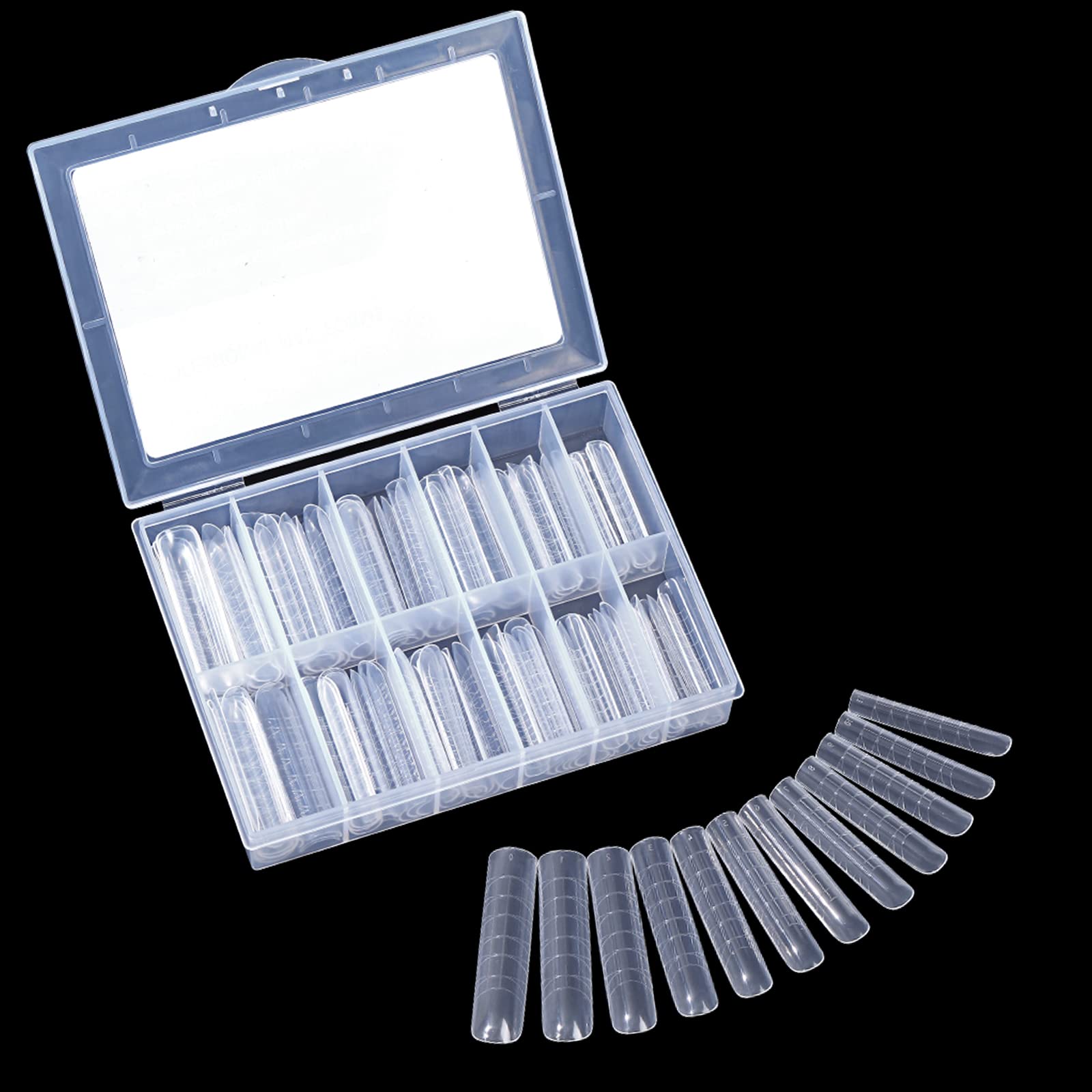 BNG 120 forme doppie per unghie in gel, extension professionali per unghie, quadrate, a copertura completa, in acrilico, costruzione rapida, riutilizzabile, stampo L