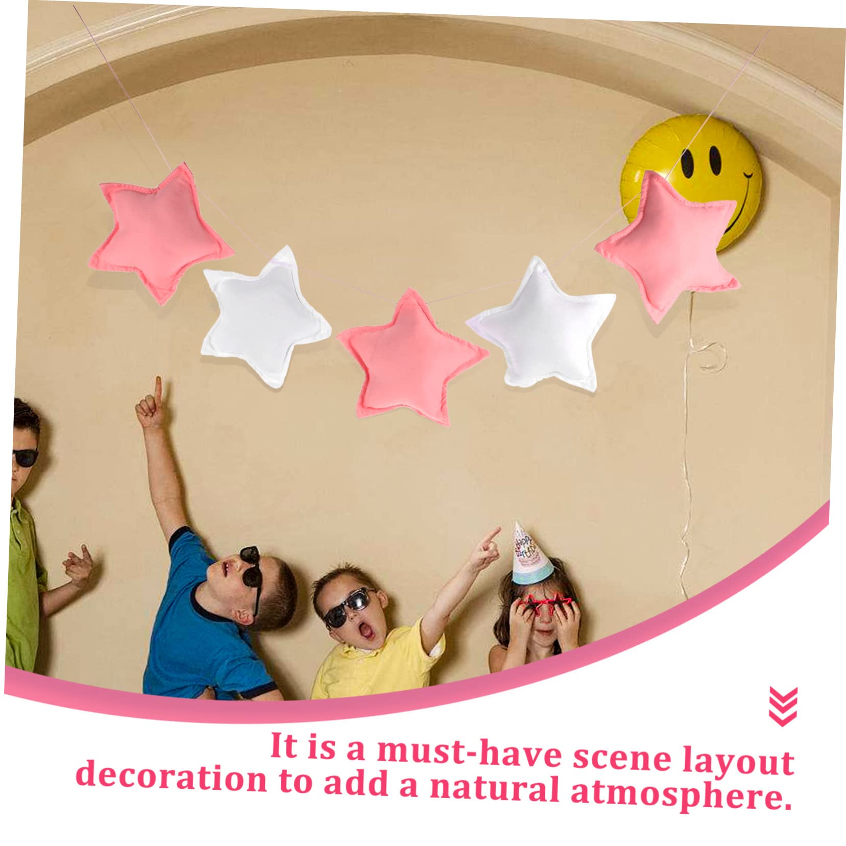 jojofuny 4piezas Guirnalda Colgante De Estrellas Para Decoración De Habitaciones Infantiles Adorno De Premium Para Fiestas y Eventos y Fácil De Instalar Para Decorar Espacios Acogedores