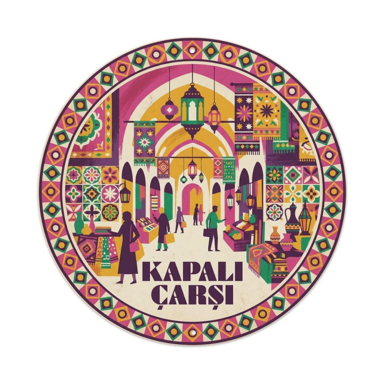 Turkey Grand Bazaar Textiles Turkish Heritage Ottoman Metal Tin Sign