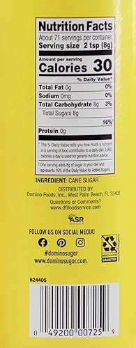 Miniatura 5 de Domino - Azúcar granulado de caña pura de 20 onzas, paquete de 4 con cuchara medidora Sophley Bonus - Endulza cada momento!