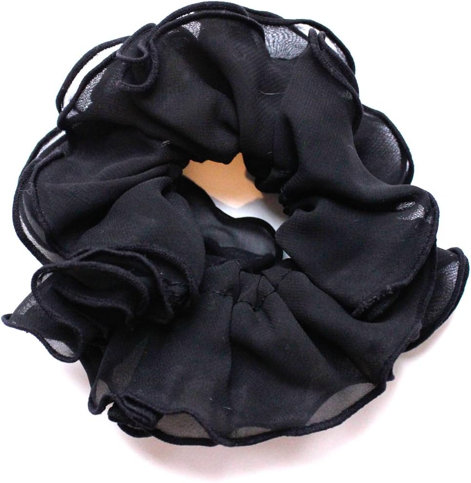 シュシュ　シフォン　ハンドメイド　チャコールグレー　⭐︎黒ごま シュシュ シフォン ハンドメイド チャコールグレー ⭐︎黒ごま