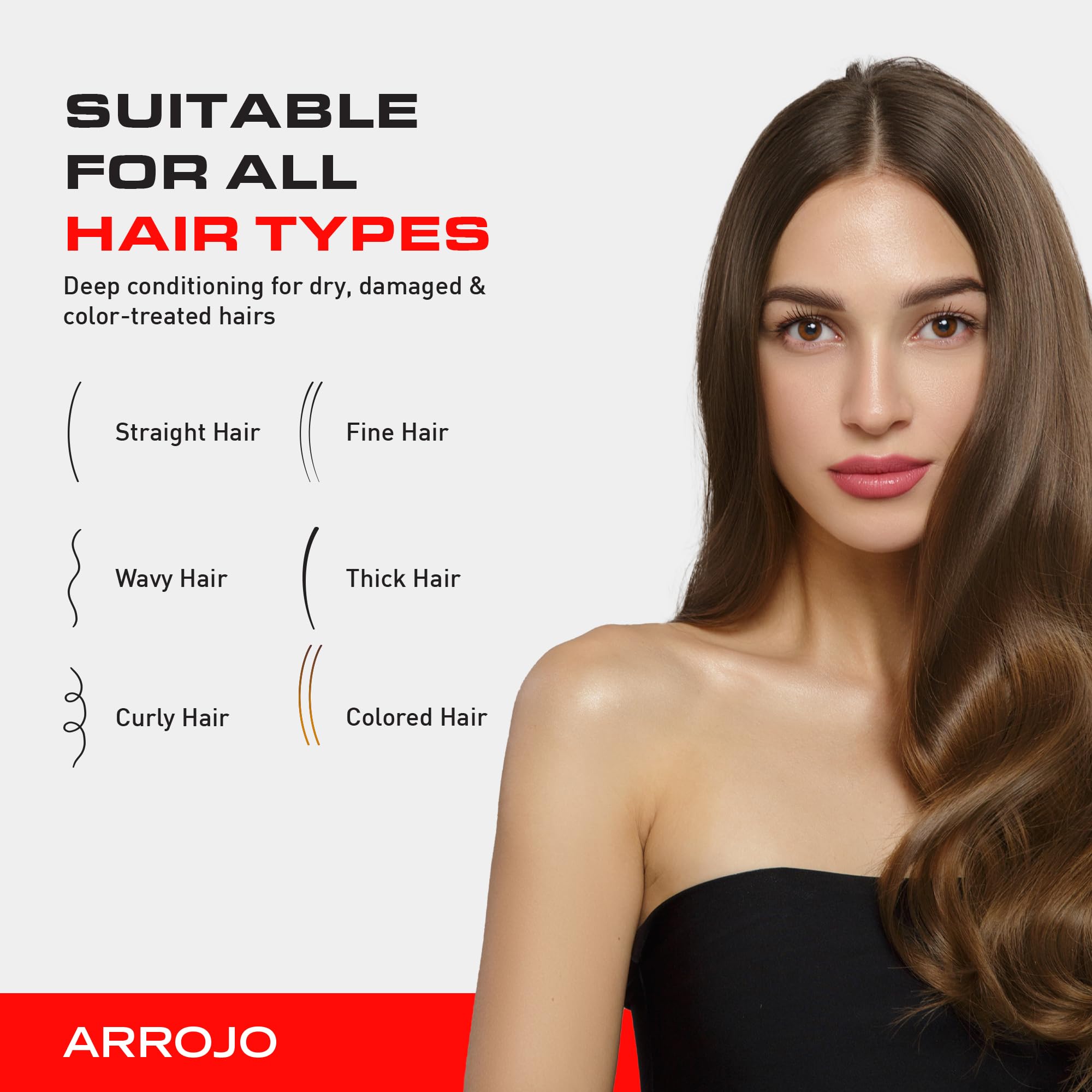 Arrojo Shine Luxe Hair Oil, 1.7 fl oz - Cruelty-Free, Paraben-Free Sulfate-Free Leave-In Oil with Vitamin B5, Jojoba & Sweet Almond – Intense Hydration & Heat Protectant for All Hair Types