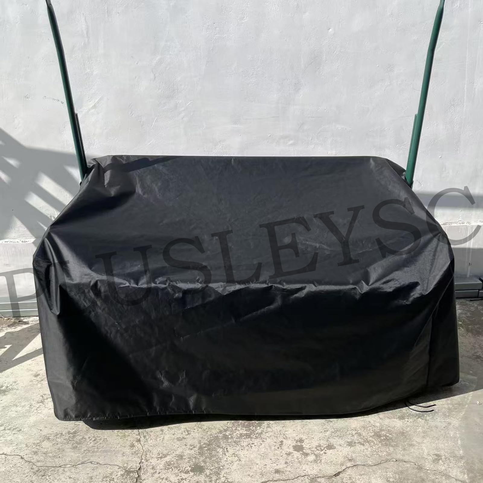 PLUSLEYSC Hanging Porch Swing Cover 63 Inch Waterproof Zipper 420D Oxford Cloth Porch Swing Cover,Outdoor Patio Swing Chair Cover (Black, 63Wx28Dx35H inch)